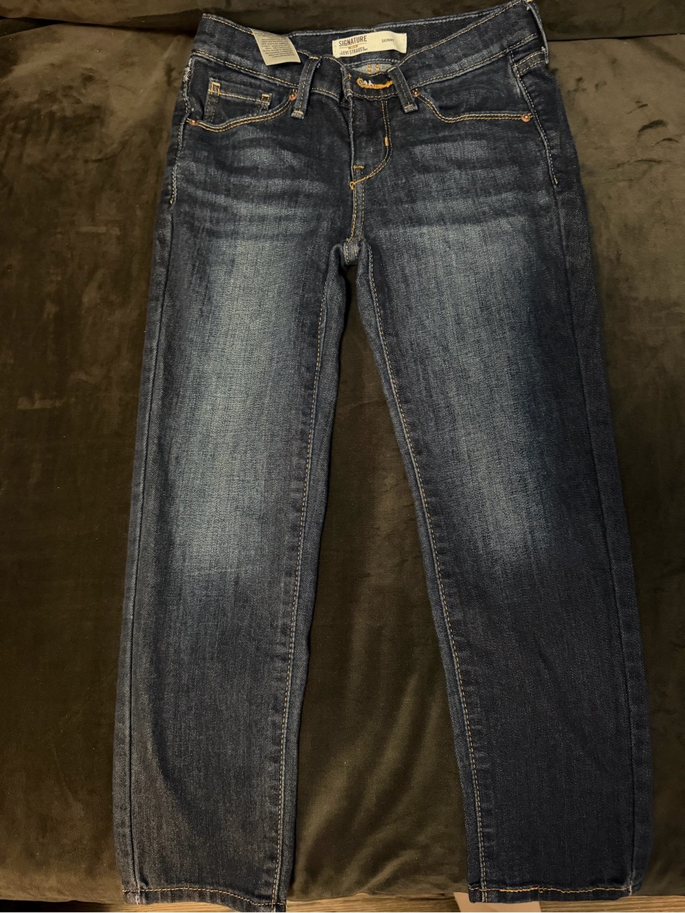 Signature by Levi Strauss Dark Blue Skinny Jeans for Kids